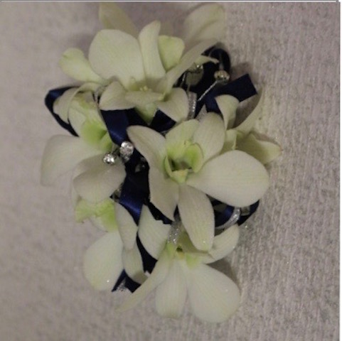 orchid wrist corsage